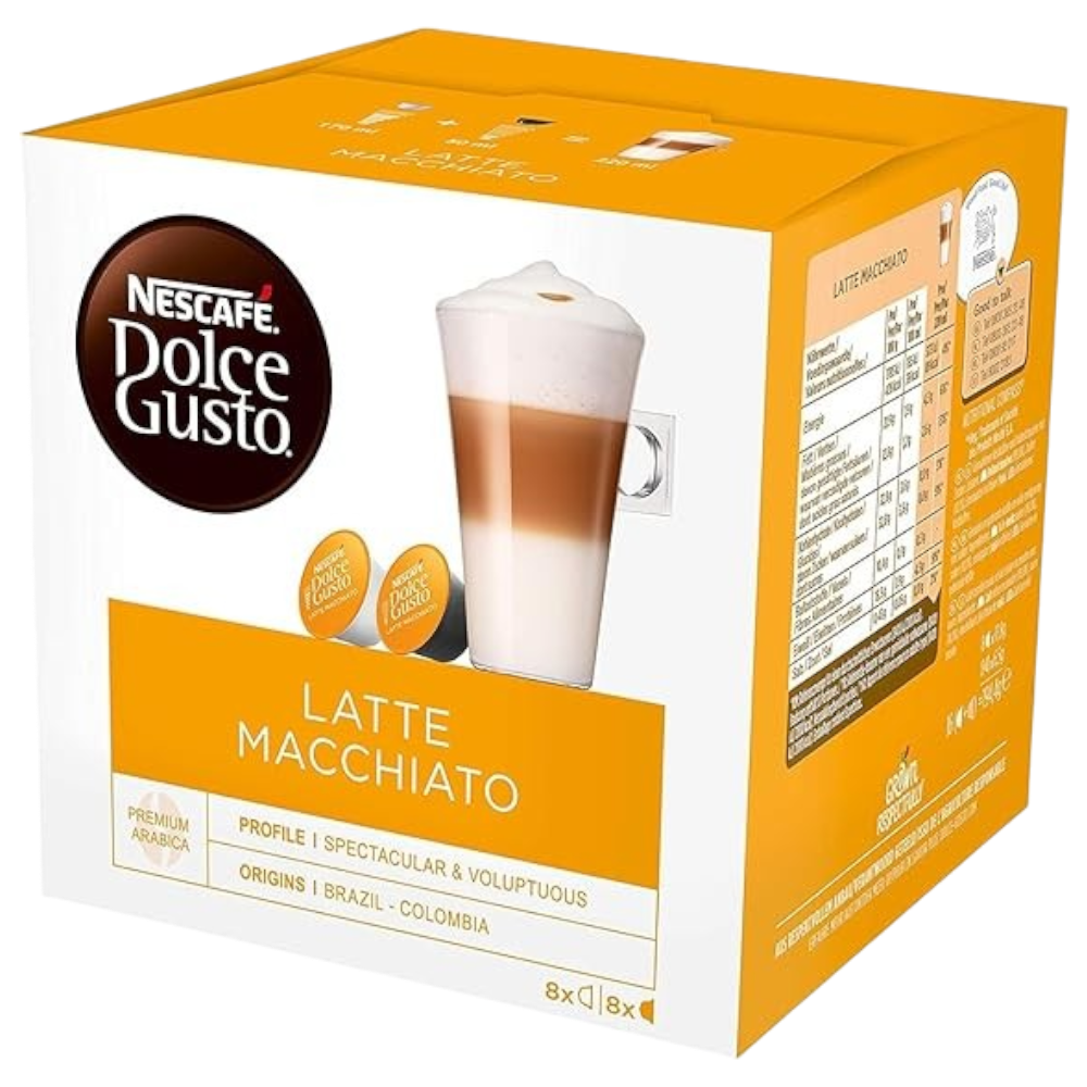 Nescafe Dolce Gusto  Latte Macchiato Coffee pods x 16 Cap
